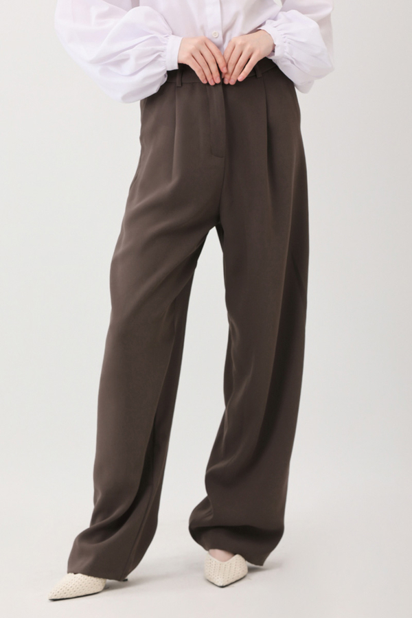 Tek Pileli Pantolon Kahverengi - 10