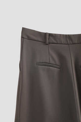 Tek Pileli Pantolon Kahverengi - 7