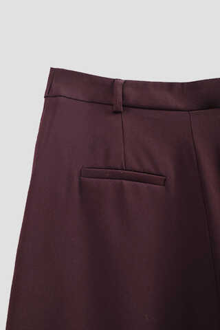 Tek Pileli Pantolon Mürdüm - 9