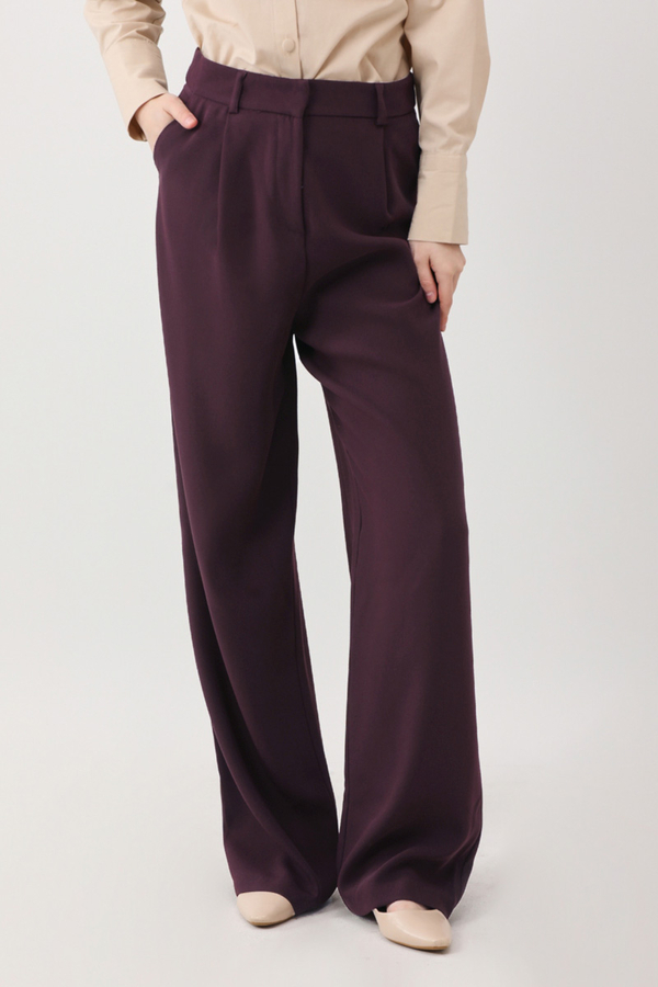 Tek Pileli Pantolon Mürdüm - 11