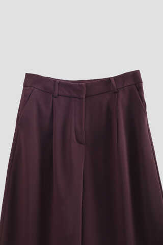 Tek Pileli Pantolon Mürdüm - 5