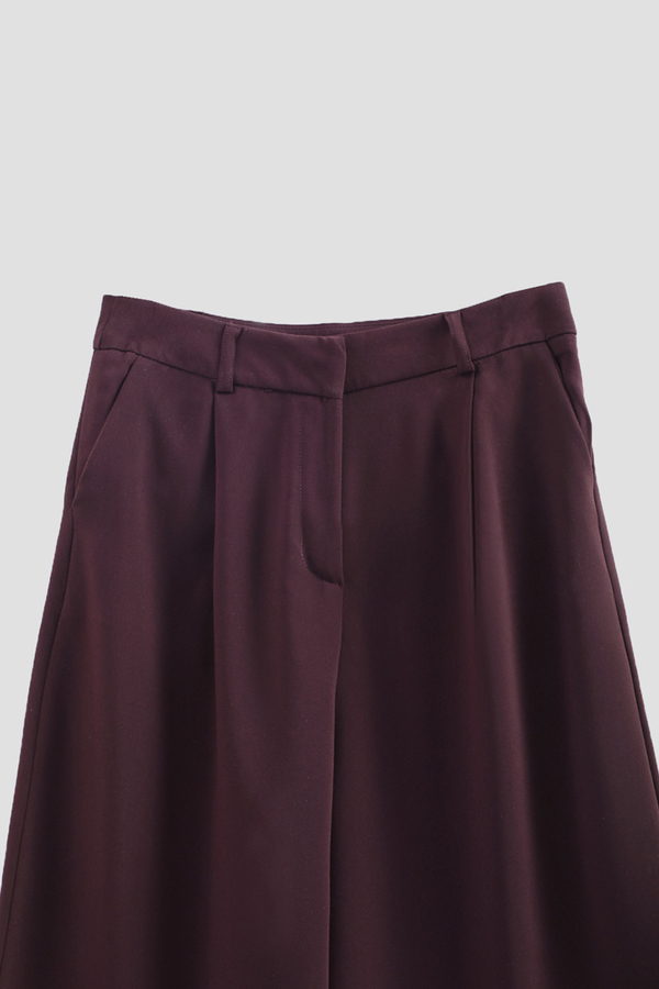 Tek Pileli Pantolon Mürdüm - 5