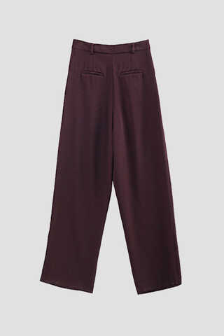 Tek Pileli Pantolon Mürdüm - 7