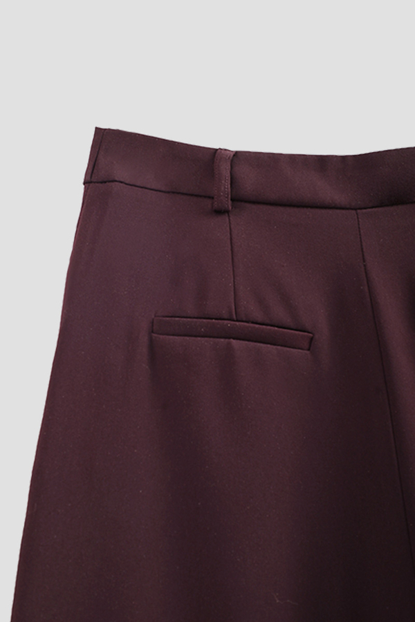 Tek Pileli Pantolon Mürdüm - 9