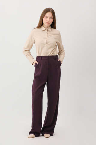 Tek Pileli Pantolon Mürdüm - 8