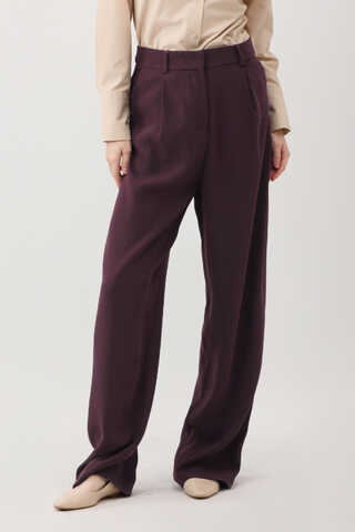 Tek Pileli Pantolon Mürdüm - 10