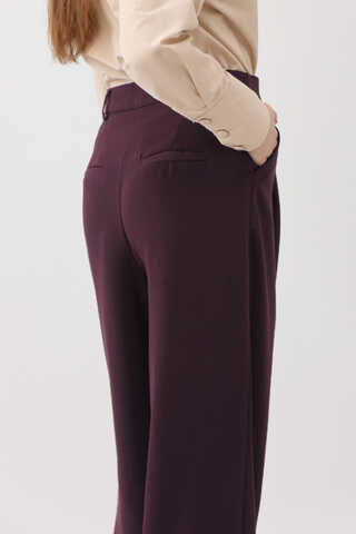 Tek Pileli Pantolon Mürdüm - 12