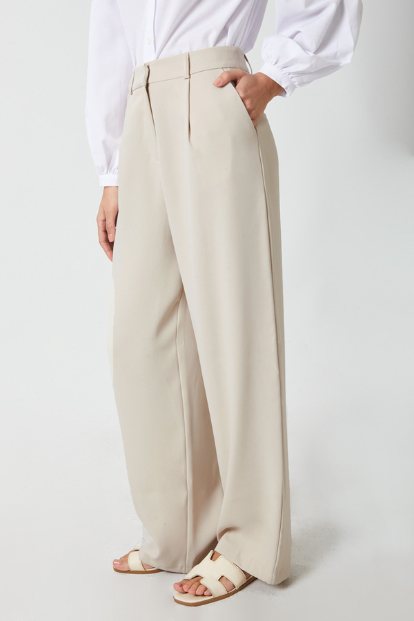 Tek Pileli Pantolon Taş - 6