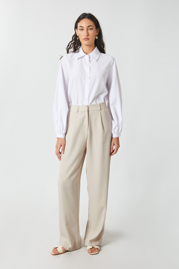 Tek Pileli Pantolon Taş - 1