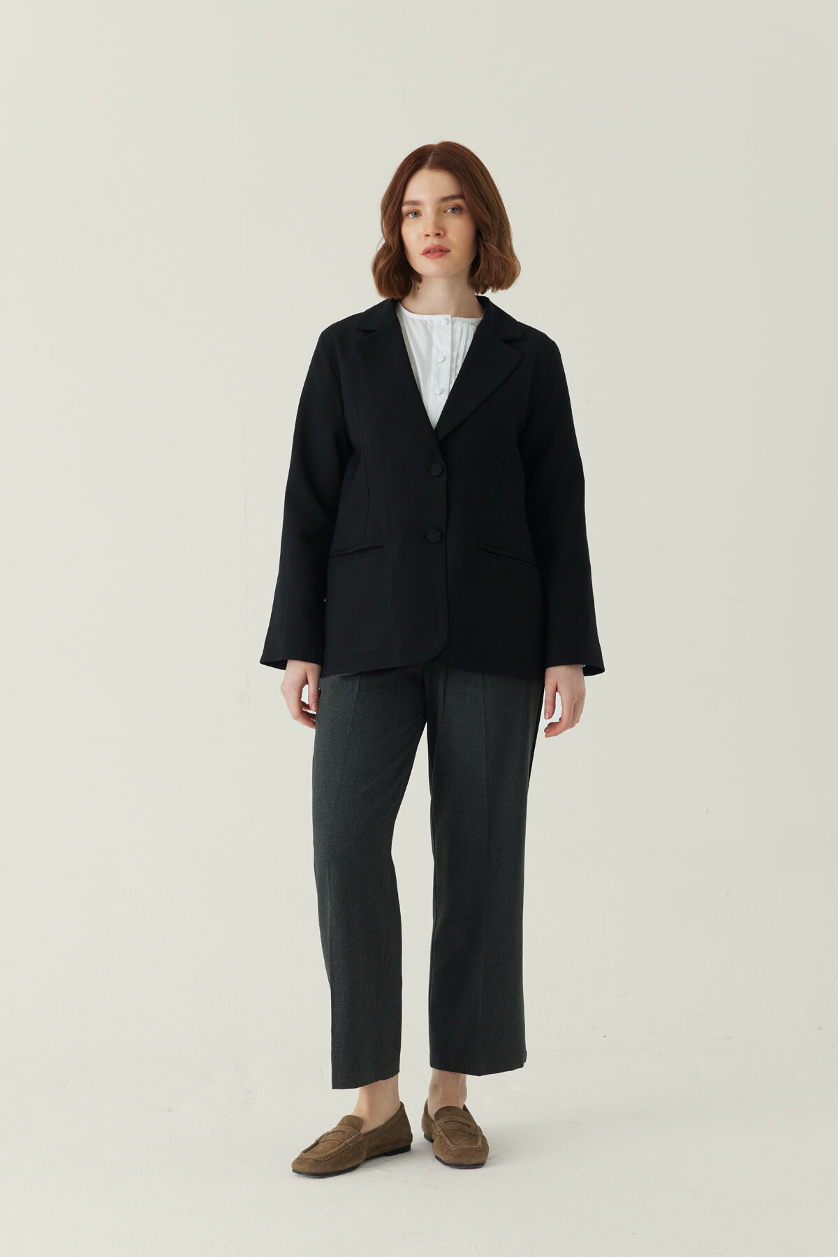 Tencel Blazer Jacket Black
