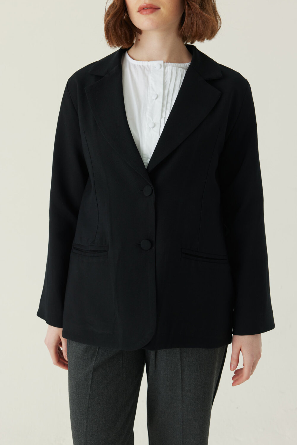 Tencel Blazer Jacket Black - 2