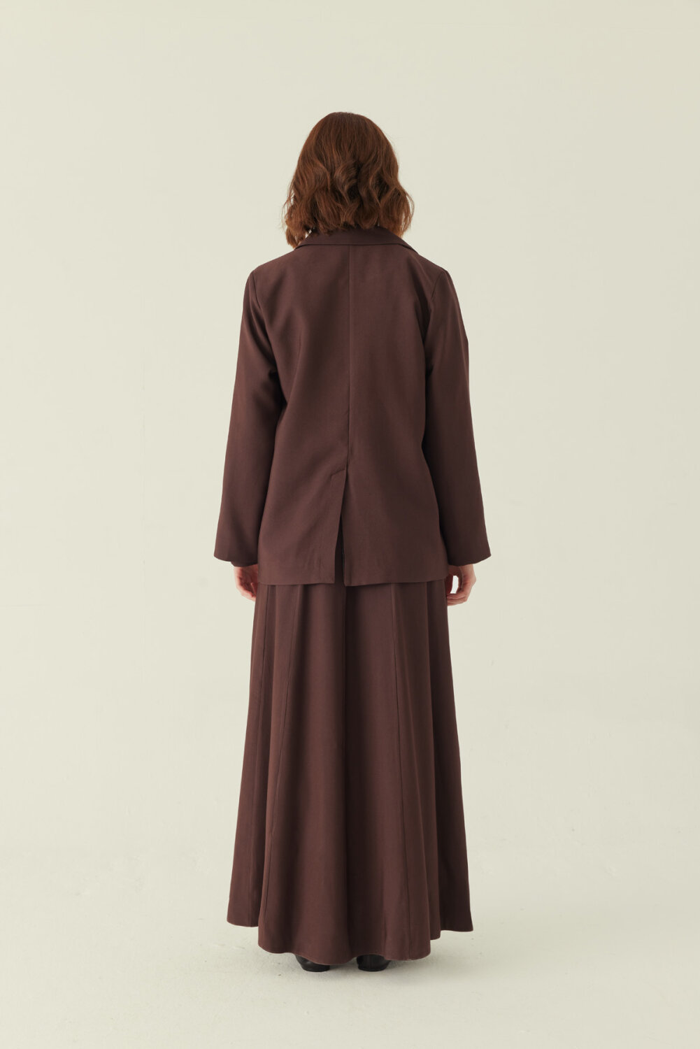 Tencel Blazer Jacket Brown - 4