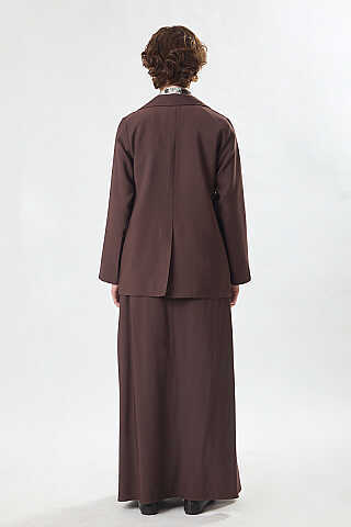 Tensel Blazer Ceket Kahverengi - 6