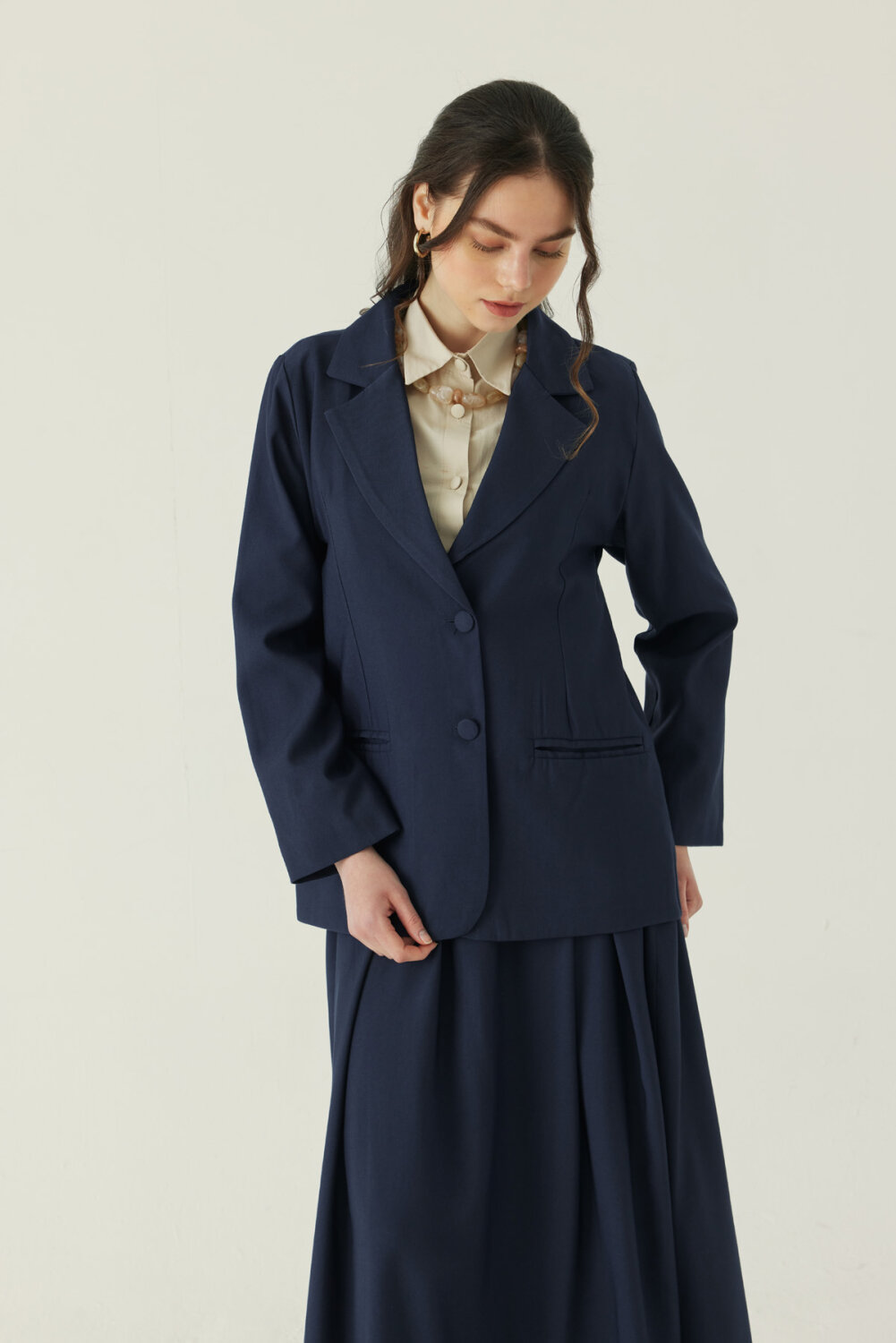 Tensel Blazer Ceket Lacivert - 3