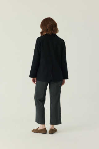 Tensel Blazer Ceket Siyah - 3