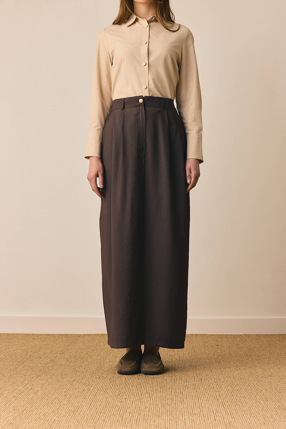 Tensel Klasik Etek Kahverengi - 3