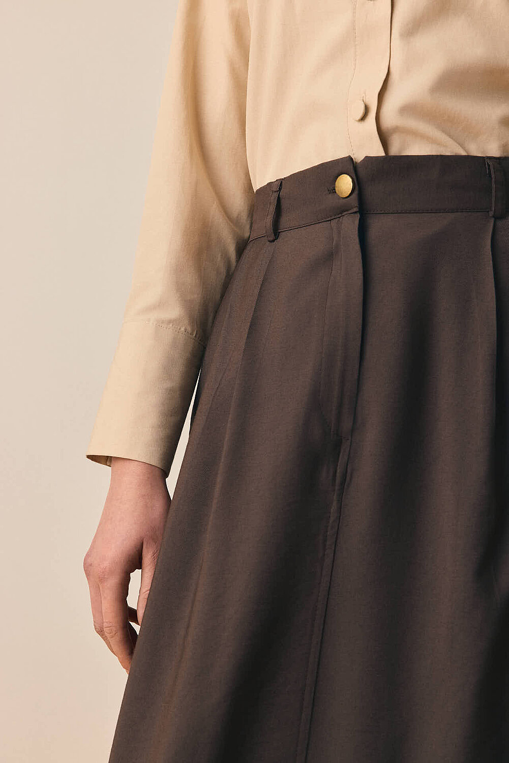 Tensel Klasik Etek Kahverengi - 2