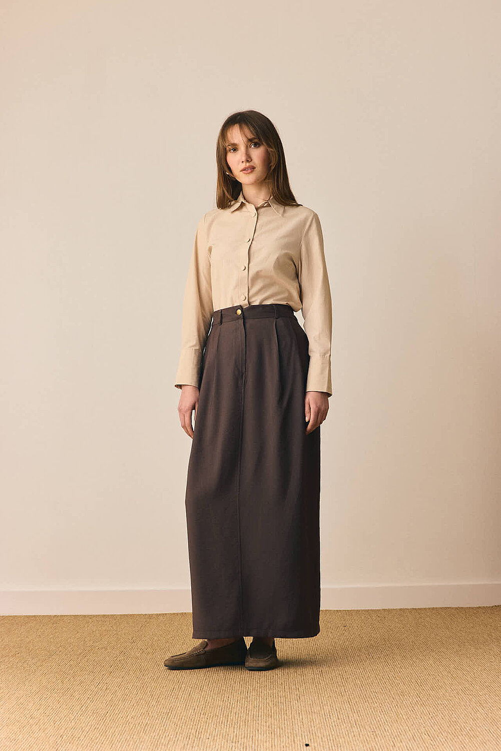 Tensel Klasik Etek Kahverengi - 6