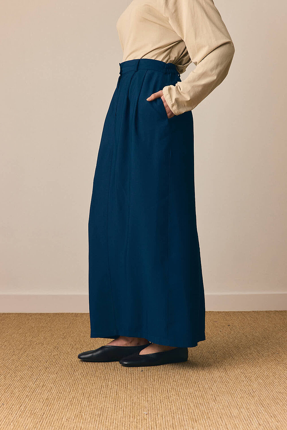Tensel Klasik Etek Lacivert 
