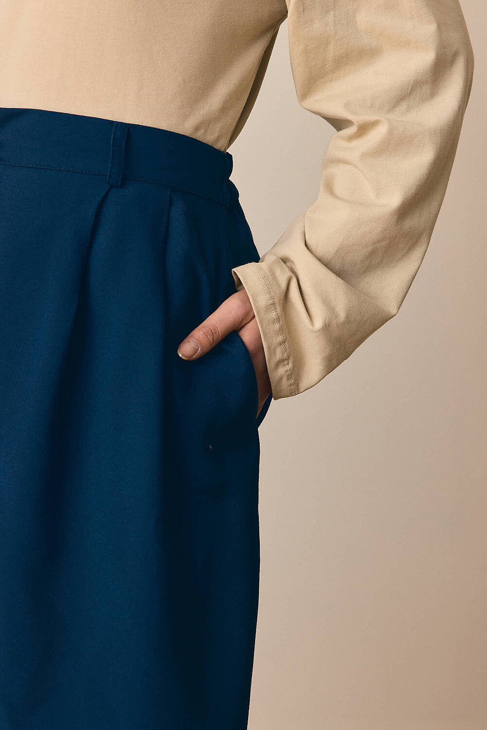 Tensel Klasik Etek Lacivert - 5