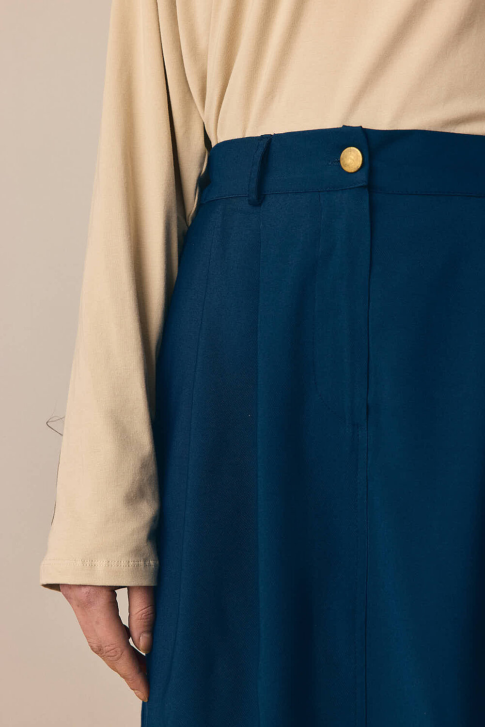 Tensel Klasik Etek Lacivert - 2