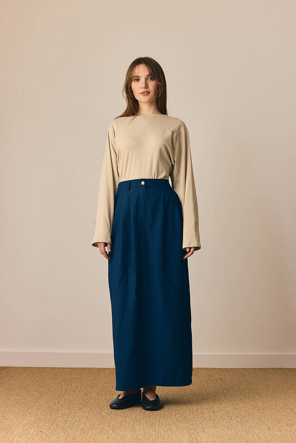 Tensel Klasik Etek Lacivert - 7