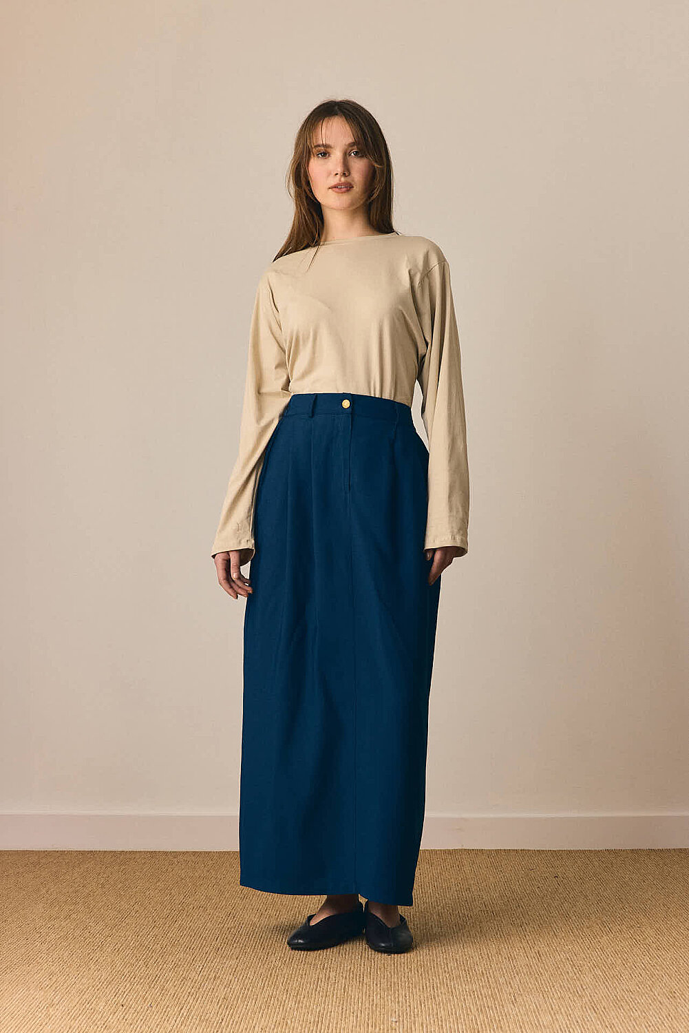 Tensel Klasik Etek Lacivert - 3