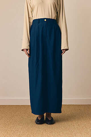 Tensel Klasik Etek Lacivert - 4