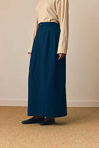 Tensel Klasik Etek Lacivert - 8