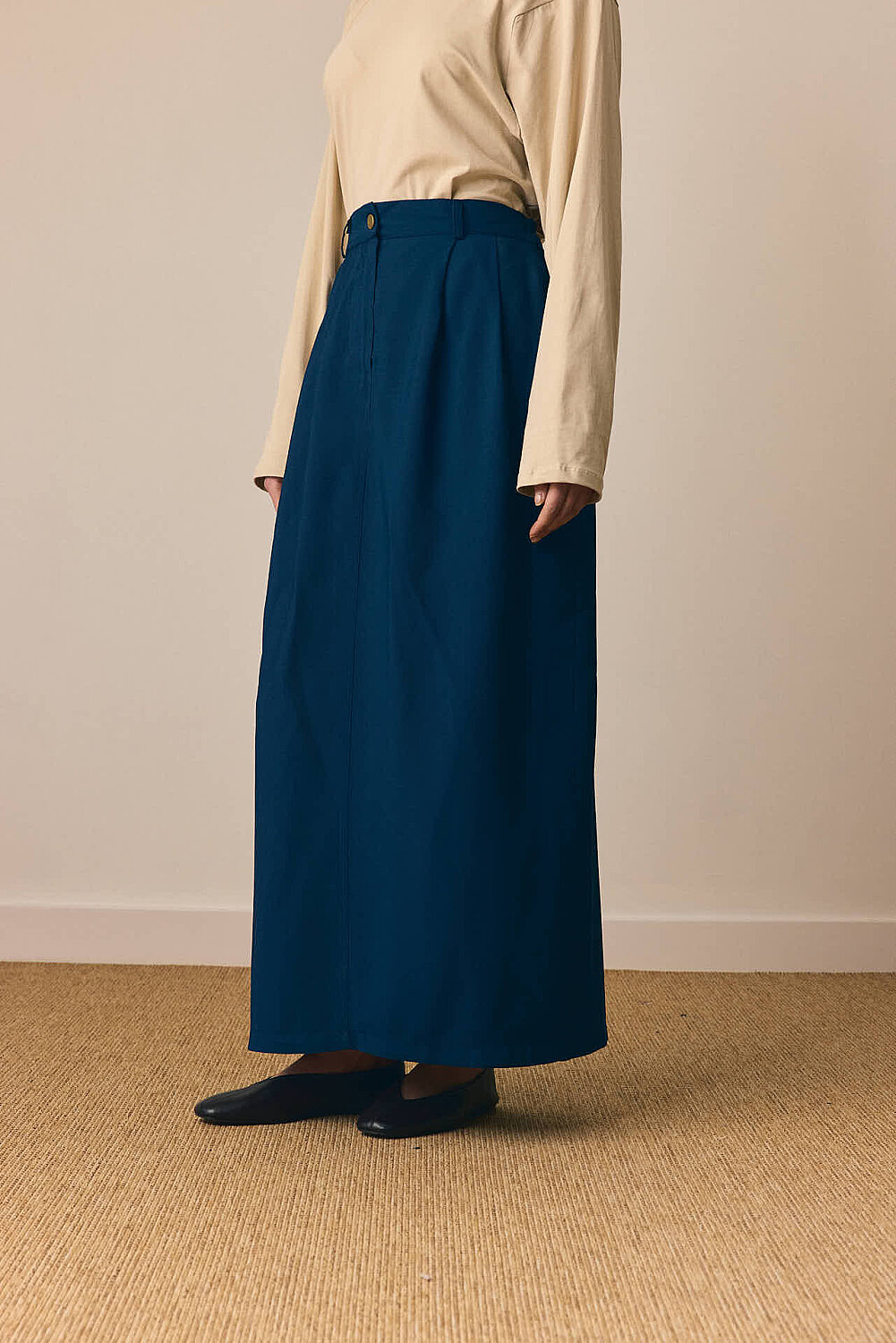 Tensel Klasik Etek Lacivert - 8