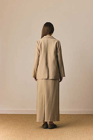 Tensel Klasik Etek Soft Haki - 7