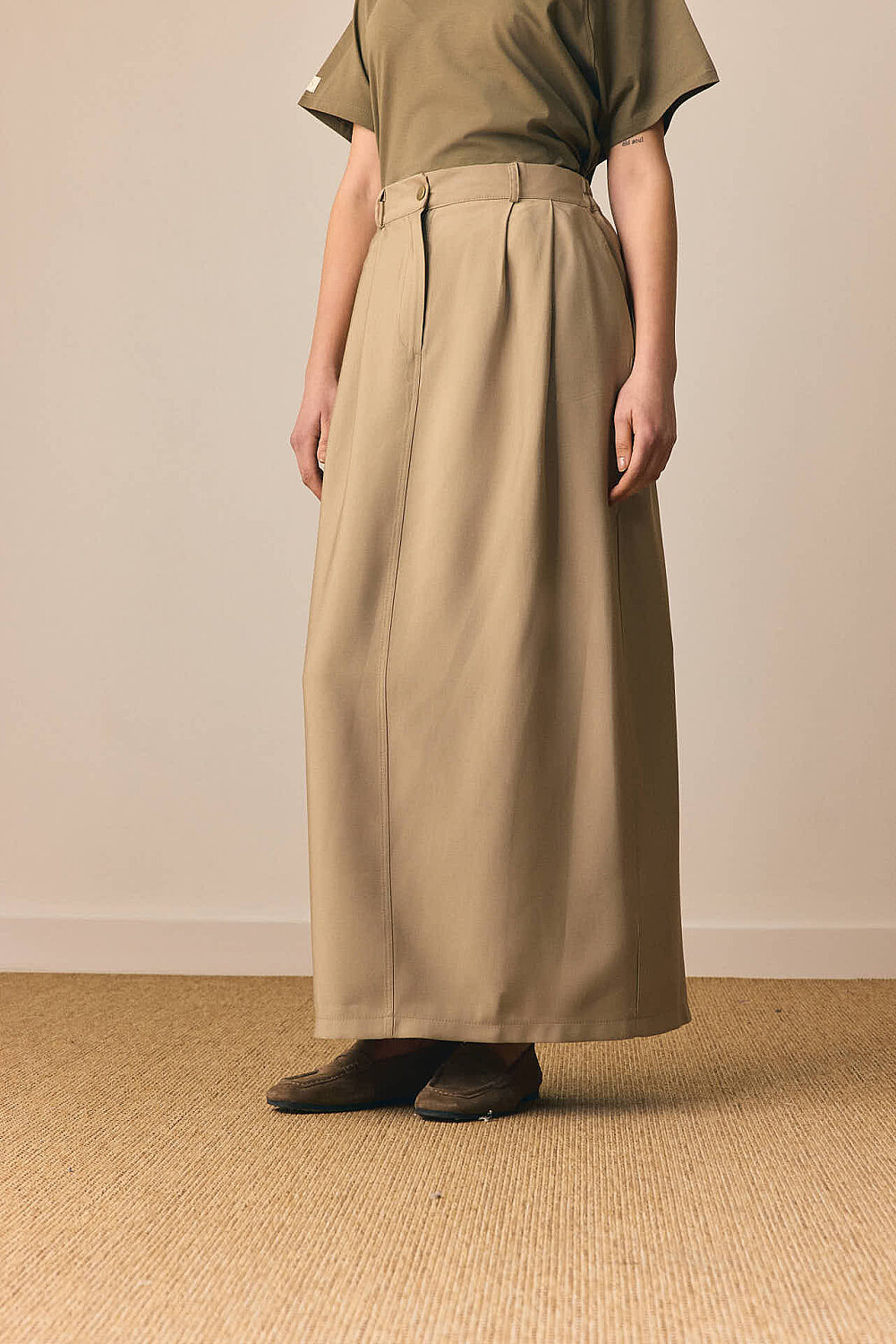 Tensel Klasik Etek Soft Haki - 5
