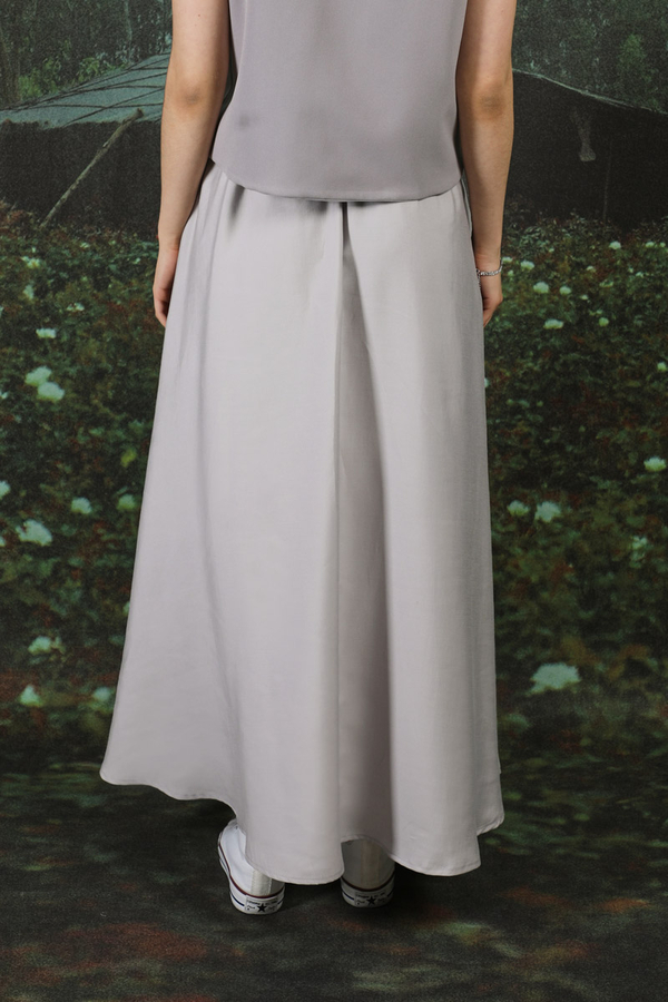 Tensel Kloş Etek Açık Gri - 10