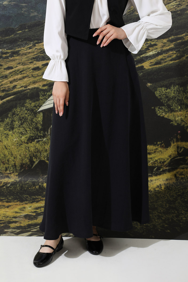 Tensel Kloş Etek Siyah - 1