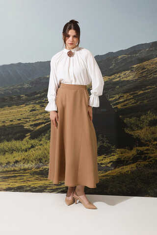 Tensel Kloş Etek Somon - 3