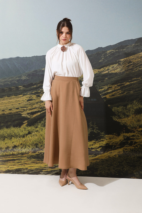 Tensel Kloş Etek Somon - 3