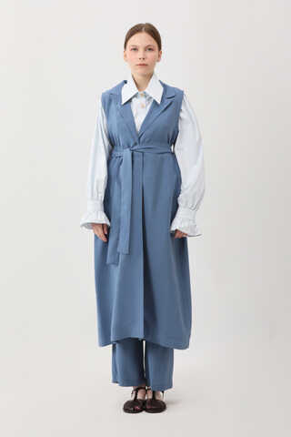 Tensel Yelekli Pantolon Takım İndigo - 4