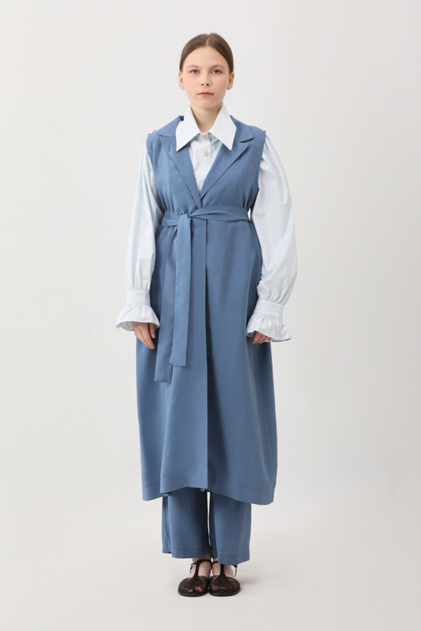 Tensel Yelekli Pantolon Takım İndigo - 4