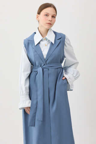 Tensel Yelekli Pantolon Takım İndigo - 6