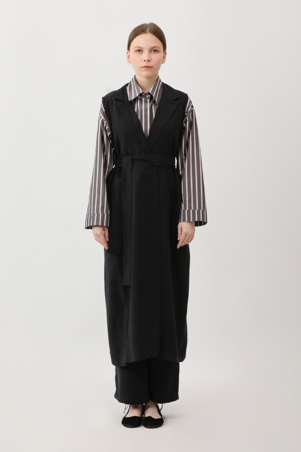 Tensel Yelekli Pantolon Takım Siyah - 9