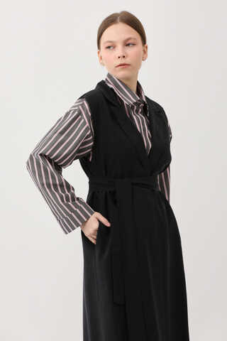 Tensel Yelekli Pantolon Takım Siyah - 12