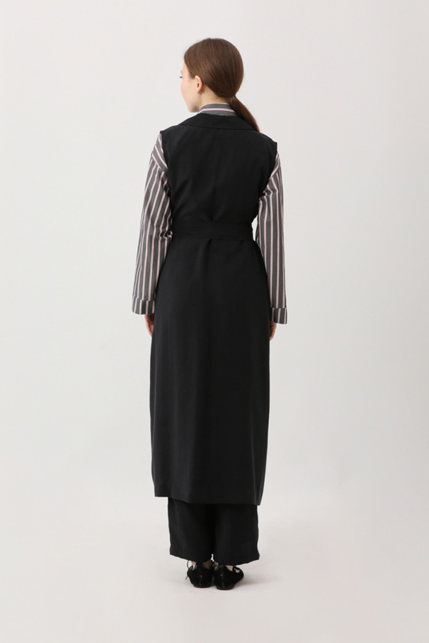 Tensel Yelekli Pantolon Takım Siyah - 17