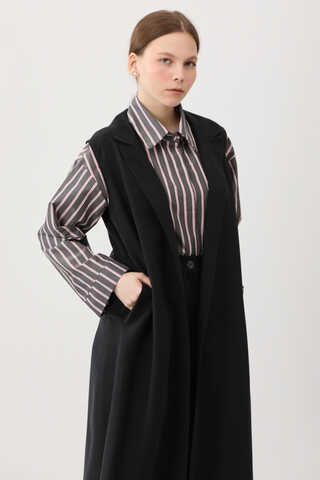 Tensel Yelekli Pantolon Takım Siyah - 3