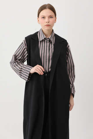 Tensel Yelekli Pantolon Takım Siyah - 8