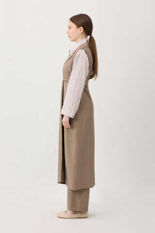 Tensel Yelekli Pantolon Takım Vizon - 5