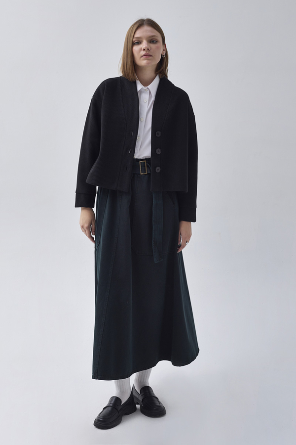 Textured Stripe Jacket Black - 2