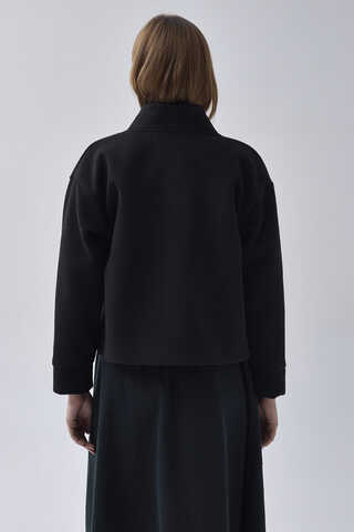 Textured Stripe Jacket Black - 7