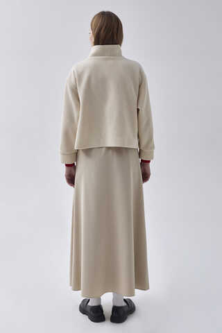 Textured Stripe Jacket Ecru - 10