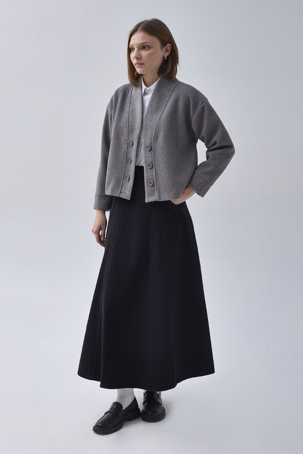 Textured Stripe Jacket Grey - 3