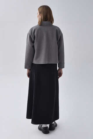 Textured Stripe Jacket Grey - 9